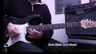 Zoom G3  Distortion Models demo [upl. by Norbie]