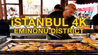 Istanbul Turkey 4K City Walk  Eminönü [upl. by Alliuqal]