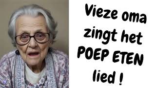 Vieze oma zingt POEP ETEN lied Grappige vlogs videos liedjes muziek moppen De Tekentovenaar [upl. by Rafaelia]