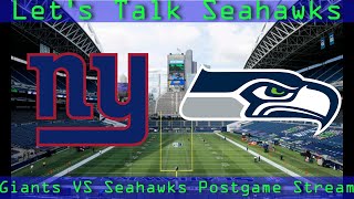 New York Giants VS Seattle Seahawks Postgame Discussion Stream [upl. by Lani]