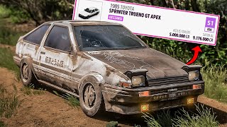 9 MİLYON DEĞERİNDE TERKEDİLMİŞ TOYOTA SPRİNTER TRUENO  Forza Horizon 5 [upl. by Ahcire]