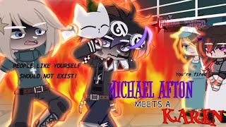 Michael Afton Meets a KARENGacha clubFNaF Afton Family 2k special Enjoy [upl. by Atterrol279]