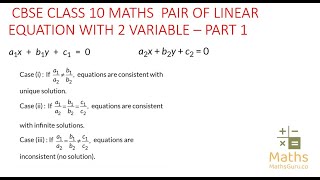 CBSE Class 10 Solved Maths Questions  Pair of Linear Equations in Two Variables [upl. by Auqcinahs964]