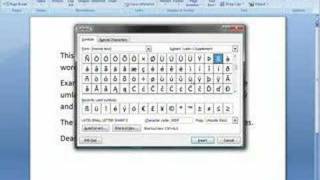 Add character accents diacritics to Word 2007 text [upl. by Neehar]
