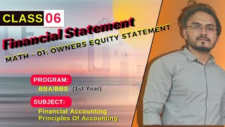 Financial Statements Class 6  Owners Equity Statement [upl. by Suiratnod]