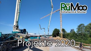 RüMoo Rütteltechnik Rüttelbohlen Einsätze  062020 Betonieren mit Rüttelbohle [upl. by Anikal]