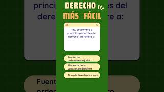 Fuentes del ordenamiento short 4 derecho quiztest datoscuriosos cuestionario [upl. by Julio]