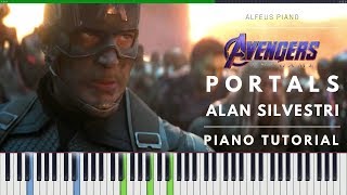 PORTALS  Alan Silvestri OST Avengers  Endgame  Piano Tutorial Synthesia [upl. by Eidualc]