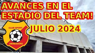 ¡Avances en el Estadio Herediano Julio 2024 herediano ligatica ERC [upl. by Adnohral]