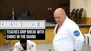 Carlson Gracie Jr teaches grip break with choke in the guard [upl. by Anaylil]