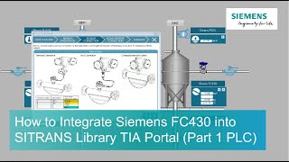 How to Integrate Siemens FC430 into SITRANS Library TIA Portal Part 1 PLC [upl. by Yluj]