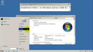 How to setup RAID 1 in Windows Server 2008 [upl. by Baynebridge]