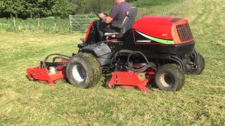 Jacobsen AR250 Mowing Field with Long Grass [upl. by Ykciv]