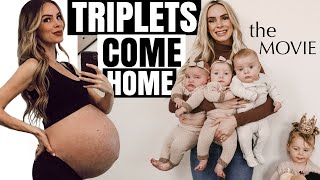 TRIPLETS COME HOME THE MOVIE  SURVIVING THE NICU amp FIRST LIFE MOMENTS [upl. by Adnohsat]