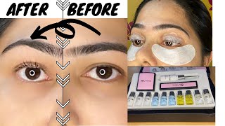 HOW TO CORRECTLY LIFT YOUR LASHES AT HOME stepbystep  PinkZio EYELASH PERMING KIT REVIEW  DEMO [upl. by Prosperus]