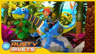 Rustys Dino Island and MORE 2 HOUR Rusty Rivets Compilation  Cartoons for Kids [upl. by Celie]