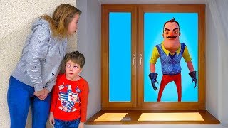 ПРИВЕТ СОСЕД у нас во дворе Мешает НАРЯДИТЬ ЕЛКУ на Новый год Hello Neighbor VS Kids [upl. by Halonna52]