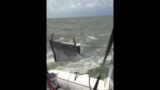 More rough seas crossing pamlico sound [upl. by Ocnarf]