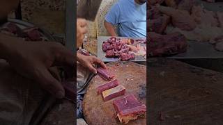 Awesome deshi ox beef borfi cutting  candy shape meat cutting [upl. by Ahsratan]