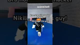 BAN THIS HACKER roblox mm2roblox mm2 hacker V1RTUAL1STHAG0AT [upl. by Mesics]