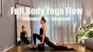 20 minute yoga flow intermediateadv incl fallen triangle dolphin pincha wheel pose [upl. by Nosdrahcir]