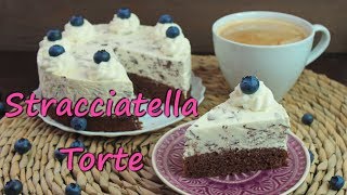 STRACCIATELLA TORTE BACKEN  Kuchen mit Stracciatella Creme selber machen einfache Kuchenrezepte [upl. by Ilek459]