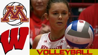 16 MINNESOTA vs 6 WISCONSIN Volleyball Insane Game Full Highlights 2024 [upl. by Eicrad]