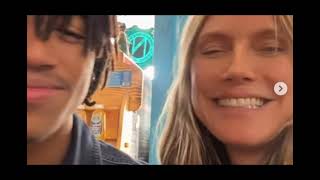 Heidi Klum 51 shares rare clip with son Henry 19 as she visits him at college [upl. by Hgieliak]