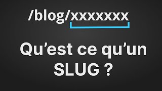 Questce quun SLUG en dev web [upl. by Leith741]