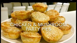 CHICKEN amp MUSHROOM PARTY PIES  delicious [upl. by Charity]