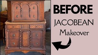 Jacobean Dresser Restoration  Antique Furniture Flip [upl. by Ahsetal]