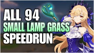 All 94 Small Lamp Grass  Efficient Farming Route  Fischl  Diluc Ascension Materials  Genshin [upl. by Mccollum147]