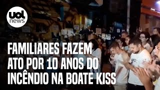 Boate Kiss Familiares se reúnem em frente ao local para ato por dez anos da tragédia em Santa Maria [upl. by Sigismund]