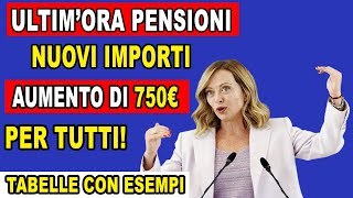 Aumento di €750 nelle Pensioni CONFERMATO SCOPRI SE SEI NELLA LISTA [upl. by Elrebma128]