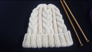 ŞİŞ İLE ERKEK  KADIN Y BURGU BERE YAPIMIMens Knit Y With 2 Knit Beanie Making [upl. by Christal]