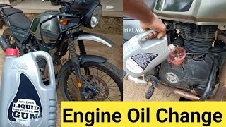 Himalayan Engine Oil Change DOT4 Vishnu dot4vishnu oilchange [upl. by Nwahsir]