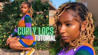 How I Get Curly Locs Quick amp Easy Tutorial amp Moisturizing Bleached Locs iamLindaElaine [upl. by Janette360]