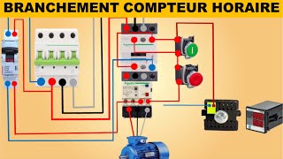 BRANCHEMENT COMPTEUR HORAIRE [upl. by Nynnahs779]