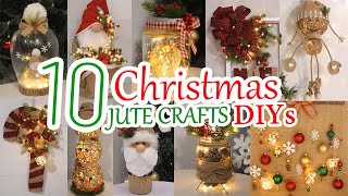 10 Cheap DIY Jute Christmas Decorations Ideas at Home 2024 [upl. by Alhan]