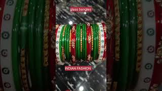 Red and green combination glass bangles fashion [upl. by Ayyidas158]