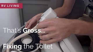 RV Living  How to Replace a Toilet Bowl Seal in an RV [upl. by Horsey]