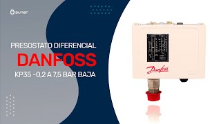 Presostato diferencial Danfoss KP35 02 a 75 bar Baja  Código Suner 7625160 [upl. by Marin]