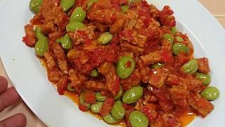 Resep Dan cara Memasak Goreng Tempe Sambal Pete [upl. by Abisha]