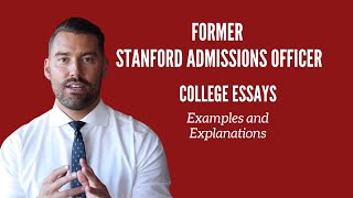 ExStanford Admissions College Essay Advice [upl. by Eniaj]