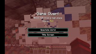 The end of my hardcore world  game minecraft hardcore sad unlucky [upl. by Tannie809]