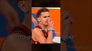 Trae Young vs New York drama continues 👀🔥 [upl. by Anelhtac]