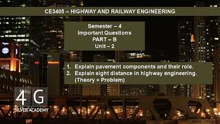 Highways and Railway Engineering Important Questions  Semester 4  CE3405 in Tamil [upl. by Asial876]