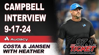 Dan Campbell Interview  91724  Costa and Jansen [upl. by Rabush]