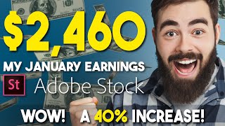 2460 Last Month  My Adobe Stock Earnings Report plus Shutterstock amp Storyblocks adobestock ai [upl. by Blandina792]