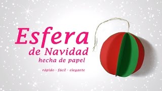 ESFERA DE PAPEL » Papiroflexia Navideña [upl. by Bertila]